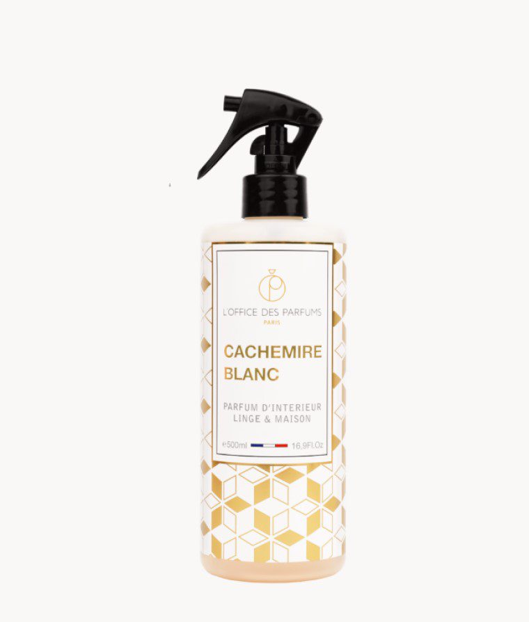 Biologische Franse Interieur Spray - Linnen spray - WIT KASJMIER - violette - amandel - kasjmier hout 500ml