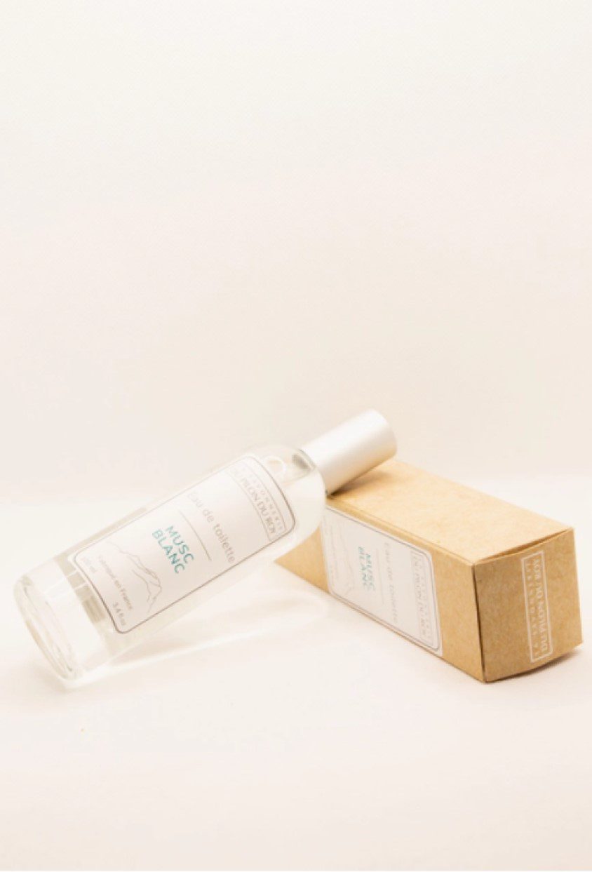 Biologische Eau de toilette Witte Muskus - gemaakt in Frankrijk - fruitig - sensueel - tonisch 100ml