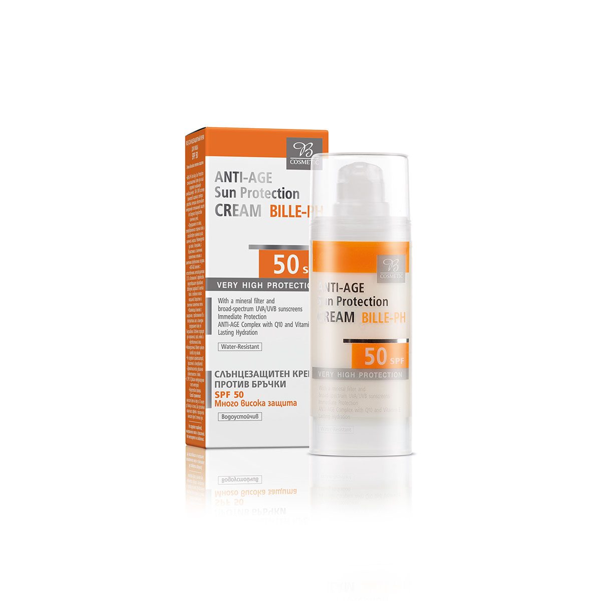 Anti-age minerale zonnebrand crème - verjongt en beschermt gevoelige huid spf 50, 50ml