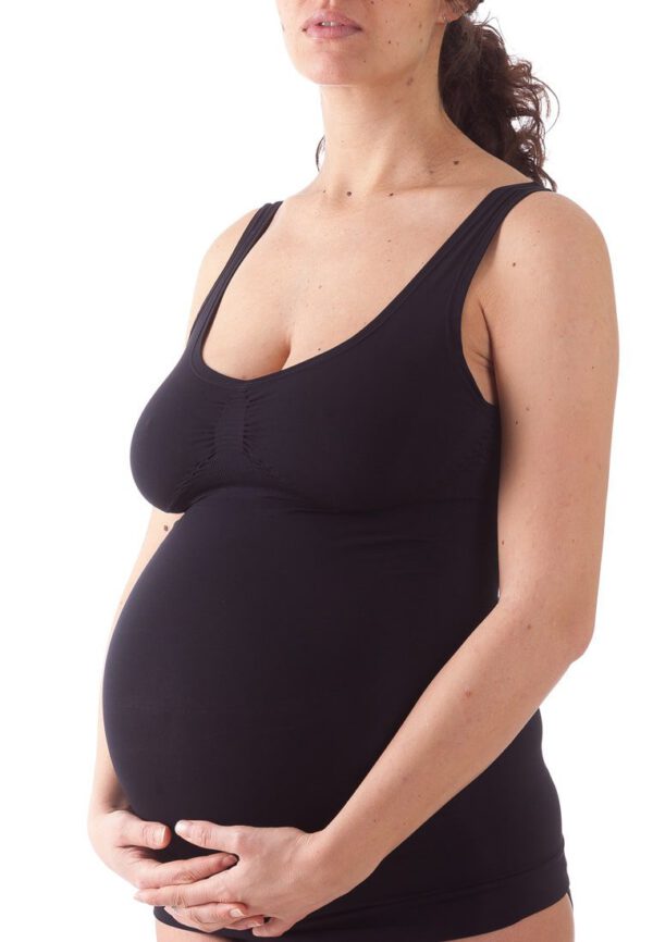 Ondersteunende Zwangerschap tang top, kleur ZWART, Maat M/L - Afbeelding 2