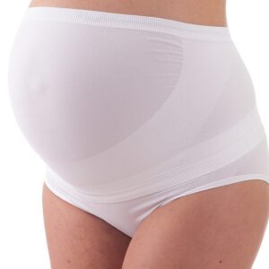 Elastische zwangerschap slip met hoge talie, kleur WIT, MAAT L/XL
