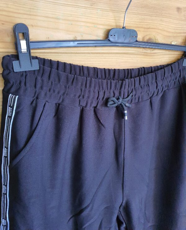 Sport broek voor dames vrouwen met zijzakken, band aan zijkanten, stretch broek Maat L/XL - Afbeelding 3