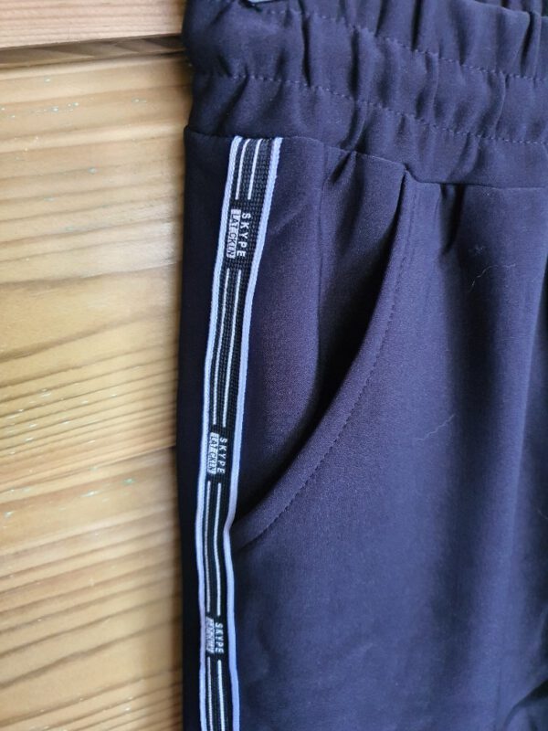 Sport broek voor dames vrouwen met zijzakken, band aan zijkanten, stretch broek Maat L/XL - Afbeelding 2
