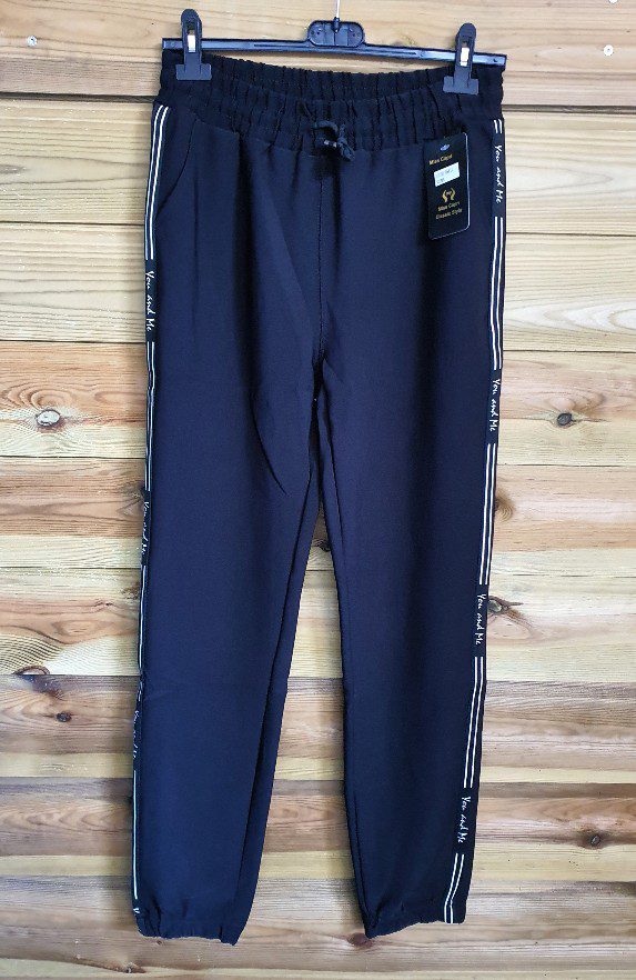 Sport broek voor dames vrouwen met zijzakken, band aan zijkanten, stretch broek Maat M/L