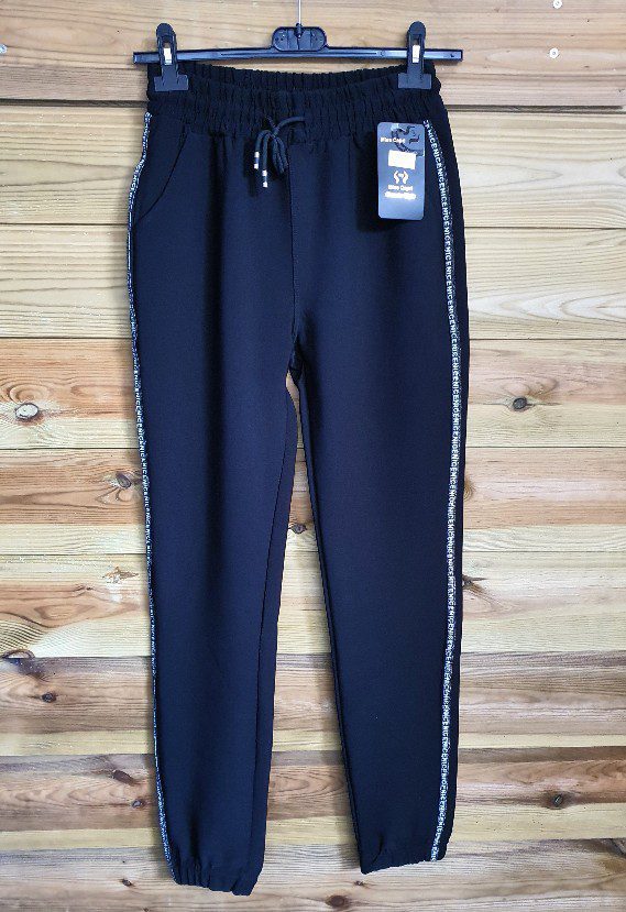 Sport broek voor dames vrouwen met zijzakken, band aan zijkanten, stretch broek Maat S/M